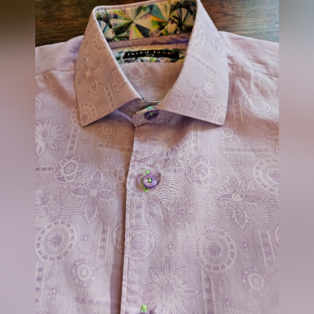 Jared Lang Men's Purple Patterned Sz2